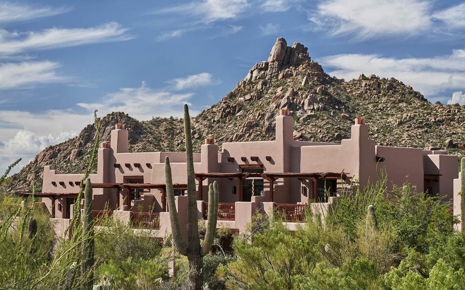 Casita dwellings showcase adobe-style architecture at the Four Seasons Scottsdale. 