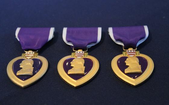 Purple Heart medals are awarded to service members who have been wounded or killed as a result of enemy action while serving in the military.