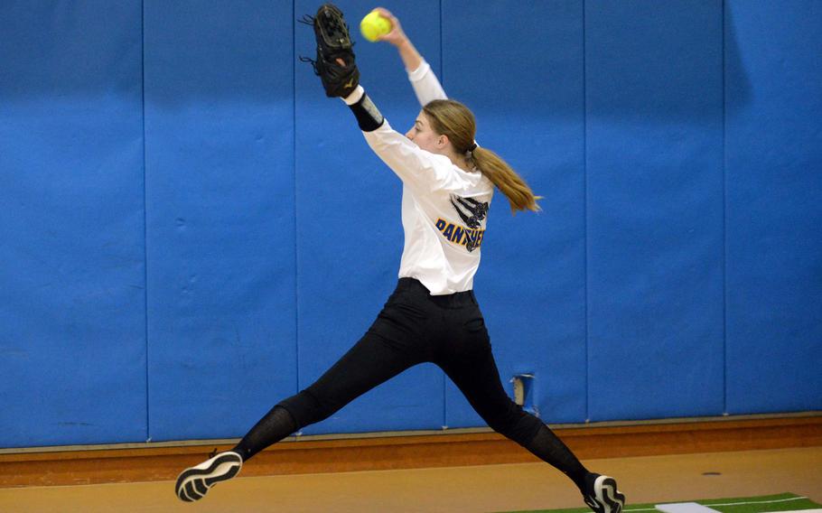 Junior Zaylee Gubler brings both a veteran pitching arm and bat back to defending Far East Division II champion Yokota.