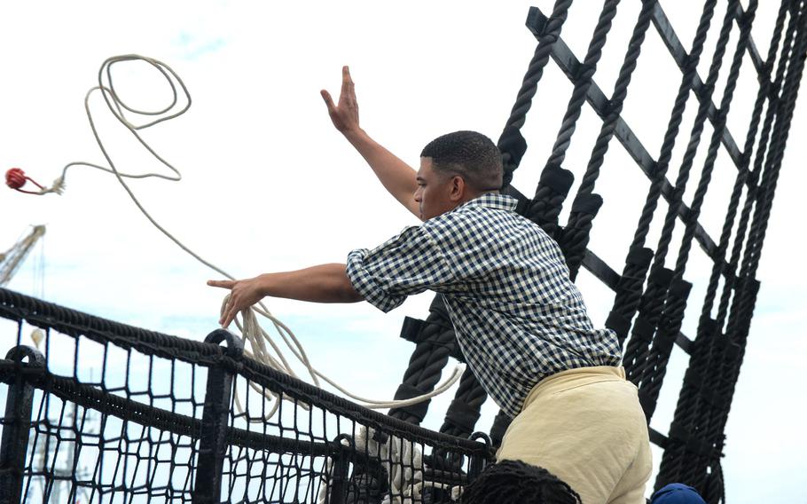 USS Constitution goes underway in Boston Harbor in celebration of Independence Day on July 4, 2024. 
