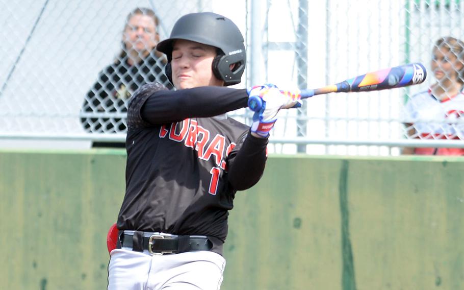 Jayden Arocho takes a swing.
