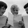 Hed: A+ end of year smiles, 1964

Mannheim, Germany, June 8, 1964: Third-graders Kathy Teehan, 9, Marion Baker, 8, and Edwina Guy, 9 peek at their report cards on the last day of school at the Mannheim Elementary School, their faces betraying they passed the year with flying colors. Kathy is the daughter of Maj. Paul Teehan and his wife, Marion of Sfc. George Baker and his wife, and Edwina of Sfc. Edward Guy and his wife.

Looking for Stars and Stripes’ coverage of overseas military life through the decades? Subscribe to Stars and Stripes’ historic newspaper archive! We have digitized our 1948-1999 European and Pacific editions, as well as several of our WWII editions and made them available online through https://starsandstripes.newspaperarchive.com/

META TAGS: Europe; West Germany; DODDS; DODEA; Department of Defense Dependents Schools; Department of Defense Education Activity; military family; military children; dependents; last day of school; end of school year