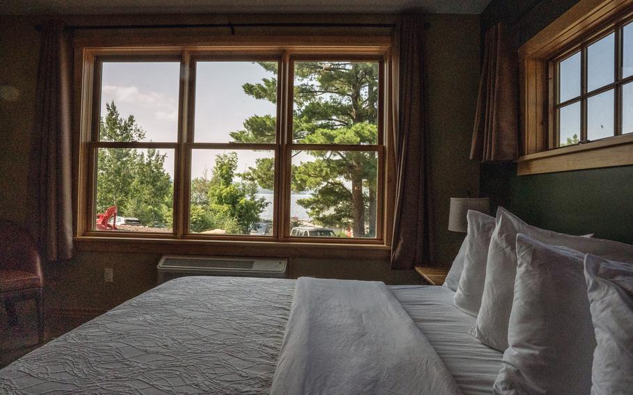 Inside Gunflint Lodge’s newest accommodations: one of the rooms at the Northern Lights Lodge. 