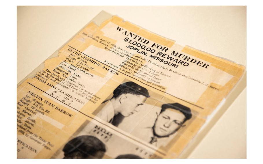 Wanted poster for Clyde Barrow and his brother, from 1933. The document is part of the Bonnie and Clyde collection in the Dallas Municipal Archives. 