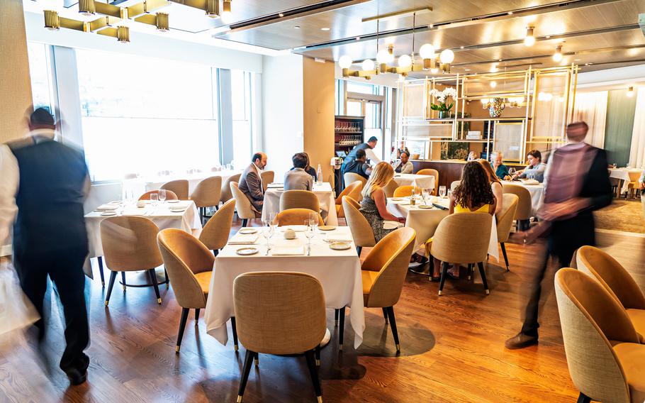 The dining room at Tosca restaurant on May 28, 2021, in Washington, DC. 