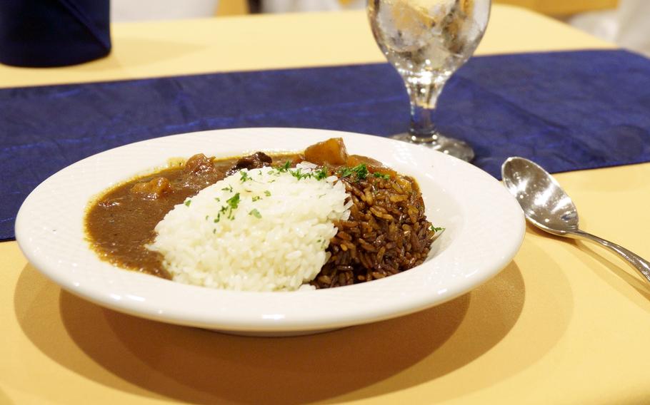 Kizuna 111 is served during a curry-tasting event at Club Alliance on Yokosuka Naval Base, Japan, July 21, 2023.