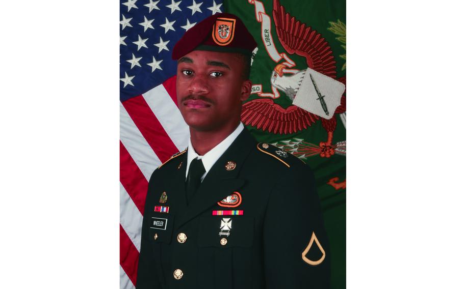 Spc. Christofer Wheeler, 19, died in a traffic accident May 8, 2022, in Tacoma, Wash. He was assigned to the 2nd Battalion, 1st Special Forces Group (Airborne) at Joint Base Lewis-McChord.