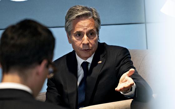 U.S. Secretary of State Antony Blinken. MUST CREDIT: Bloomberg photo by Andrew Harrer.