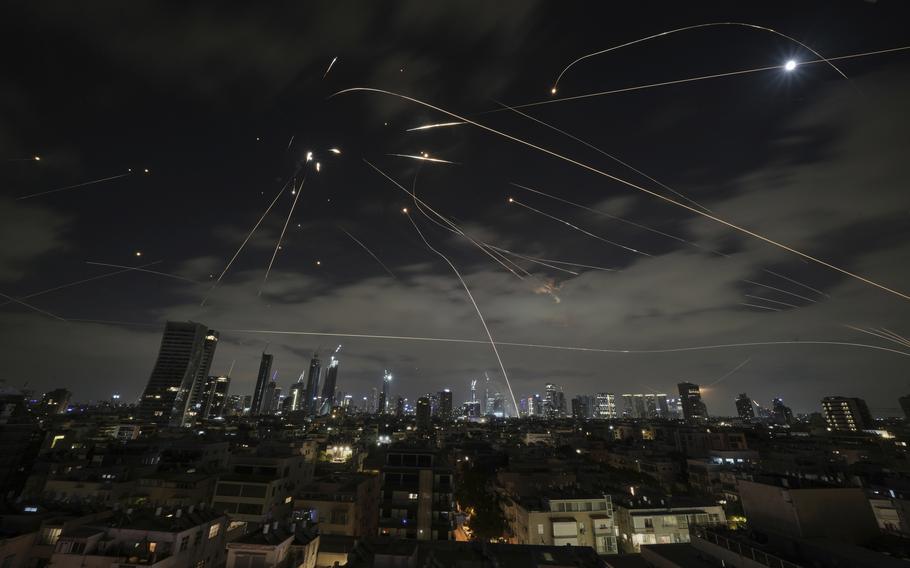 Missiles over Tel Aviv.