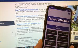 Naval Support Activity Naples in Italy recently launched a phone app designed to give service members and their families access to information about base services and other topics, such as disaster preparedness. 