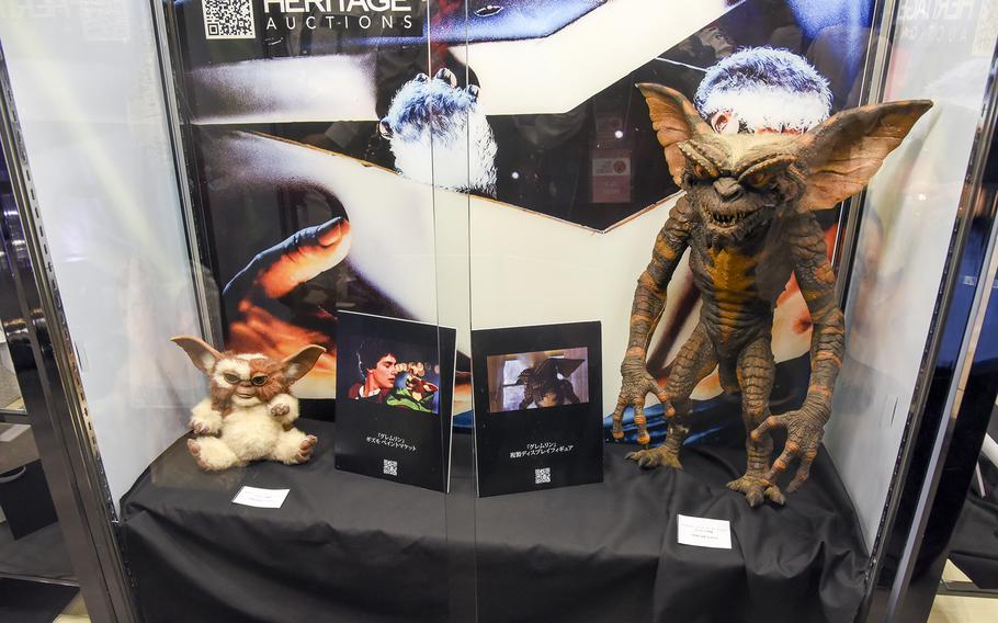 Screen-used props from the 1984 film “Gremlins” are displayed during Tokyo Comic Con at the Makuhari Messe Convention Center in Chiba, east of central Tokyo, Dec. 9, 2023. 