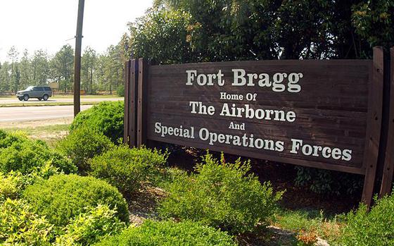 The entrance to Fort Bragg, N.C., is shown in this undated file photo. After a recent inspection of living quarters at the installation, it was announced by the Army that  up to 1,200 soldiers will be relocated from 10 to 12 barracks, which were built in the 1970s and do not meet today's heating, ventilation, and air conditioning standards. 


