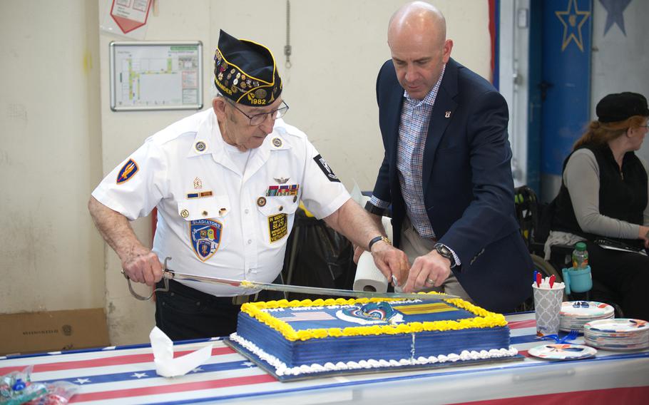 The cake is cut.