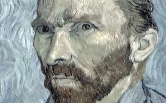 A Vincent Van Gogh self-portrait is projected digitally at Beyond Van Gogh: The Immersive Experience, which runs through Sept. 26, 2021, at the Honolulu Convention Center.