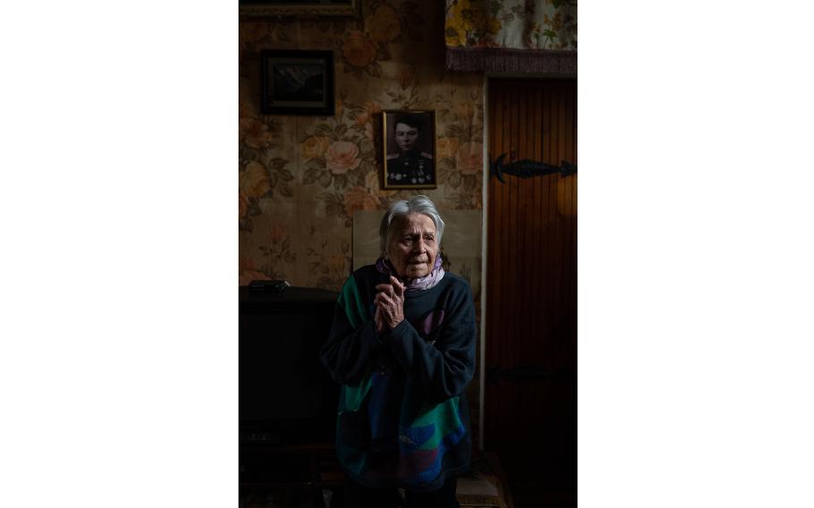 Anna Churilyana, 90, in her apartment in Odesa, Ukraine, on March 6, 2022. 