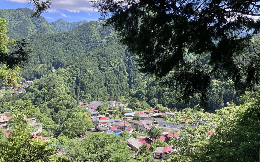 Hikers will descend from Mount Kawamori and Moiunt Honita to Hatonosu, seen here on May 28, 2024.