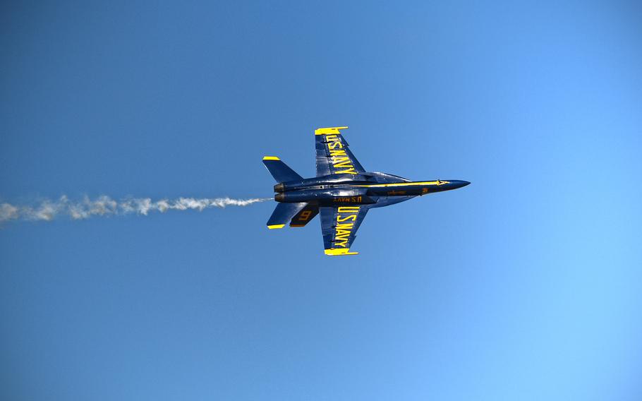 The U.S. Navy Flight Demonstration Squadron, the Blue Angels, train for air shows at Naval Air Facility (NAF) El Centro, Calif., Feb. 26, 2021. 