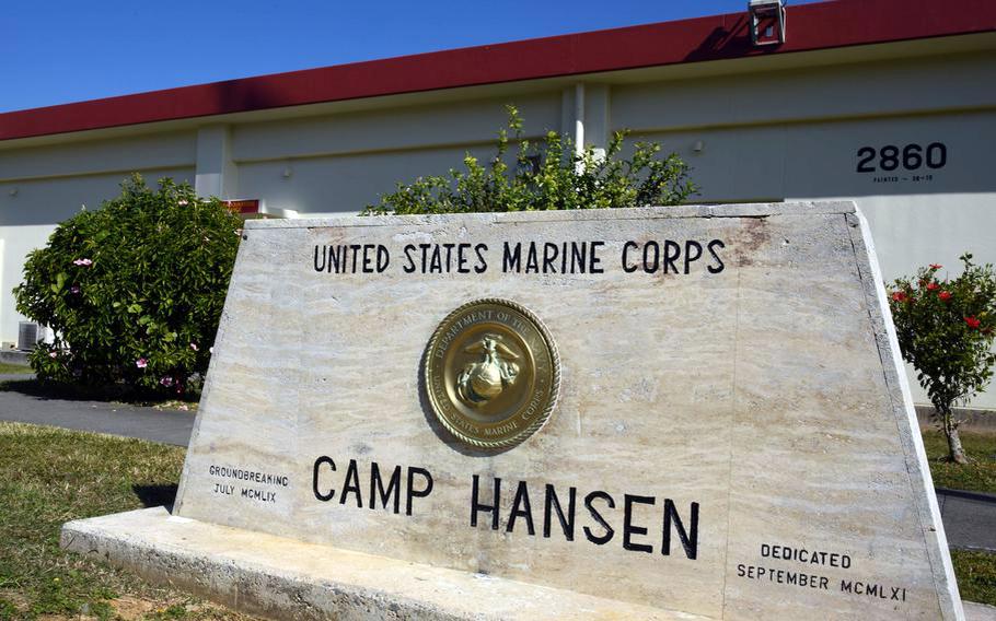 Camp Hansen is a U.S. Marine Corps base in the town of Kin, Okinawa. 