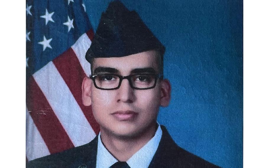 Senior Airman Christopher Rocha died earlier this month after being  injured in a car crash in August near Ramstein Air Base, Germany. 