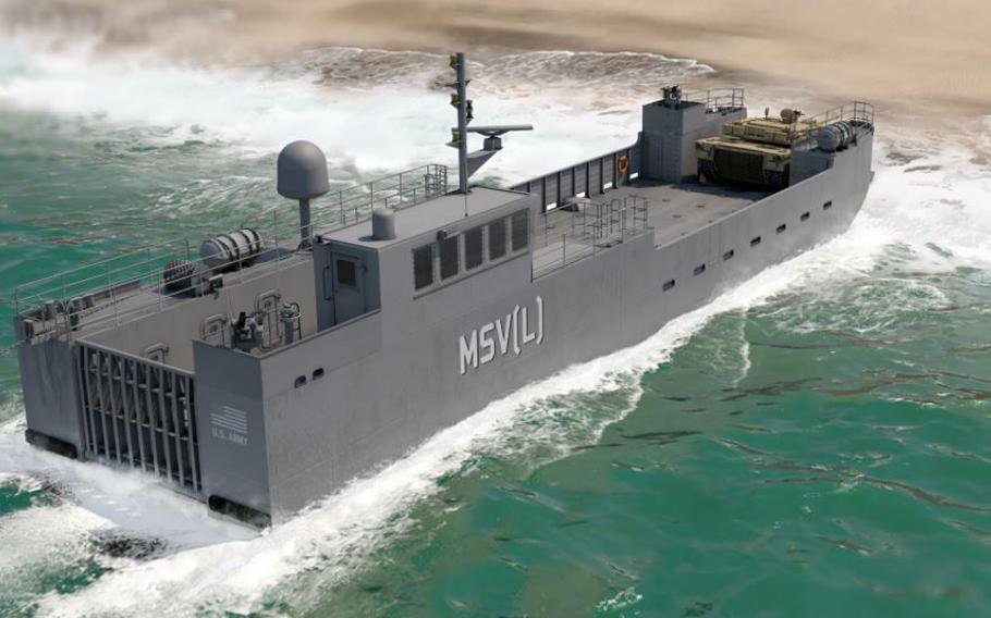 Artist's conception of the Army's new Maneuver Support Vessels (Light), coming to Fort Eustis next year.