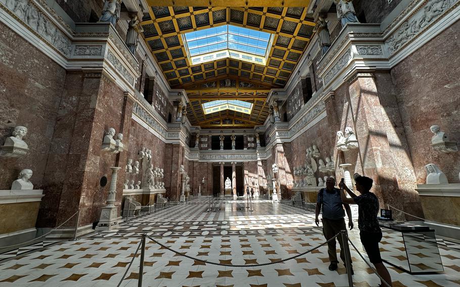 Inside Walhalla are 132 busts and 65 plaques honoring a range of luminaries who were deemed significant contributors to the culture of German-speaking lands. At the far end is a statue dedicated to the man who dreamed up the monument, King Ludwig l of Bavaria.