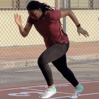 Kayla Randall is one of three seniors returning to a Daegu track and field team that features 30 athletes, but nearly half of them middle schoolers.