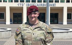 Spc. Harrison Turney worked with brigade commander Col. Michael Kloepper to devise a points system in which paratroopers can earn time off for exploration, education, professional development and physical training. 