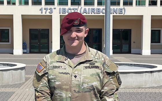 Spc. Harrison Turney worked with brigade commander Col. Michael Kloepper to devise a points system in which paratroopers can earn time off for exploration, education, professional development and physical training. 