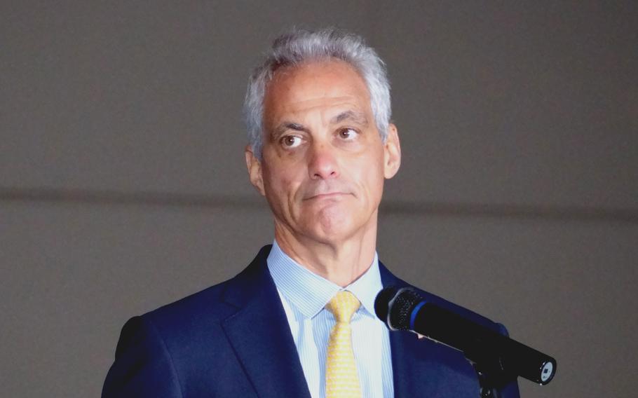 U.S. Ambassador to Japan Rahm Emanuel at the U.S. Embassy in Tokyo on March 2, 2022.