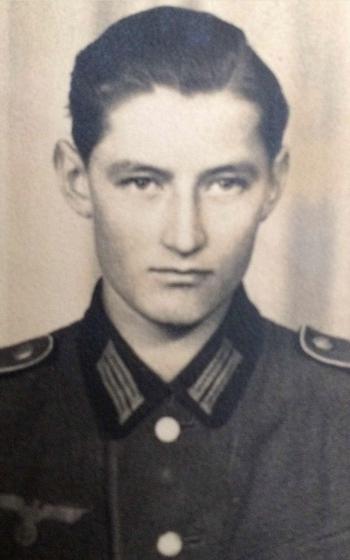 Paul Golz as a young German soldier.