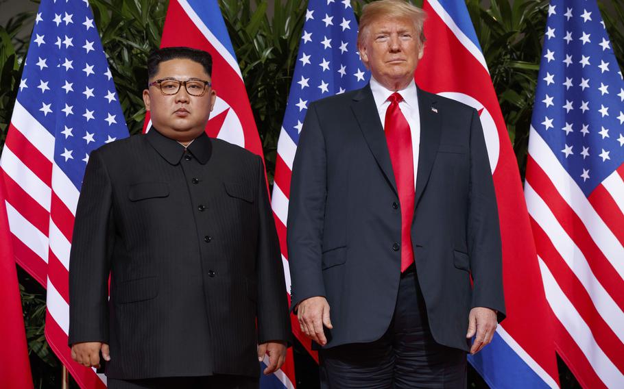 Kim Jong Un and Donald Trump.