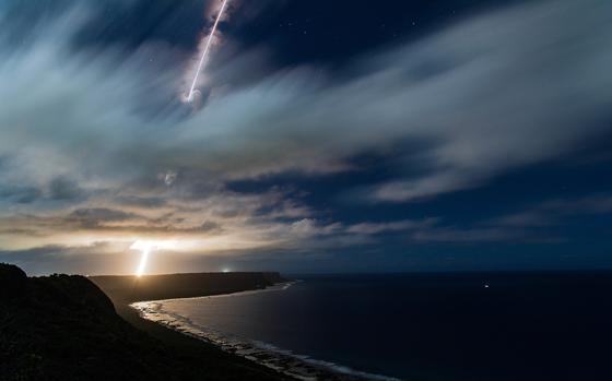 A Standard Missile-3 Block IIA is test-fired from Andersen Air Force Base, Guam,  Dec. 10, 2024. 