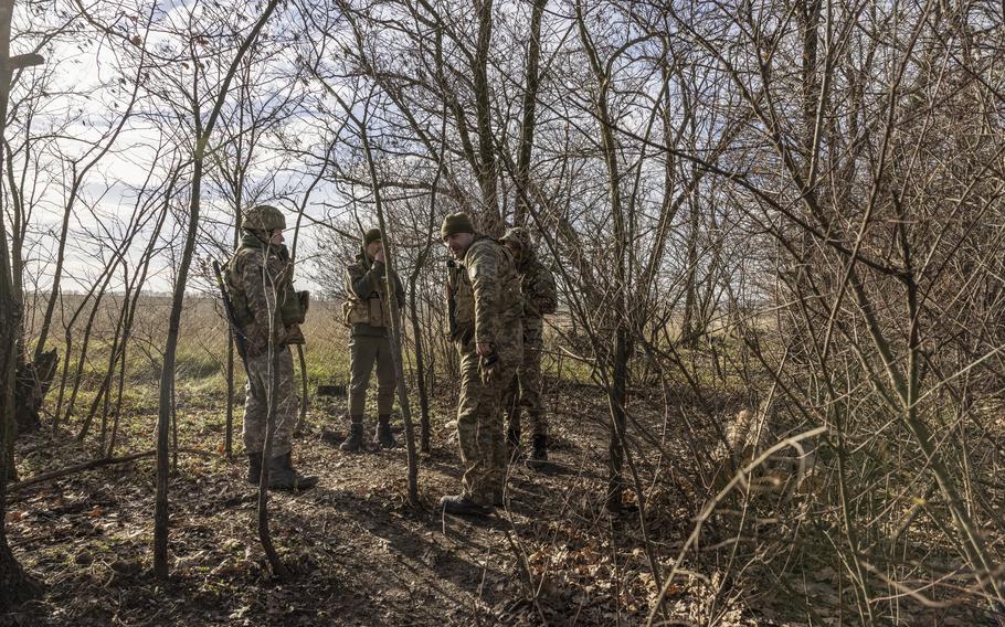 Ukrainian soldiers in the Zaporizhzhia region. 