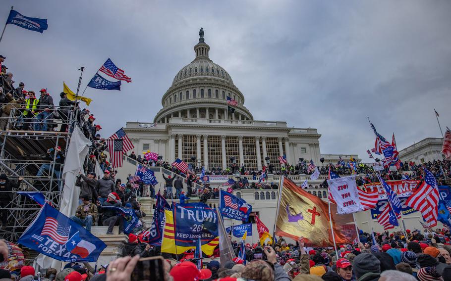 Supporters of President Donald Trump storm the Capitol on Jan. 6 2021. 