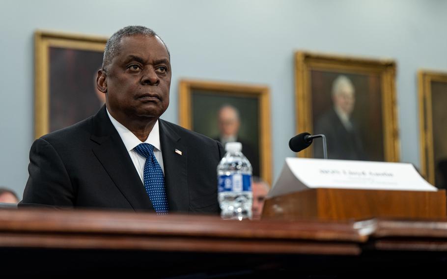 Defense Secretary Lloyd Austin testifies March 23, 2023, before the House Appropriations Committee at the Rayburn House Office Building in Washington, D.C. 