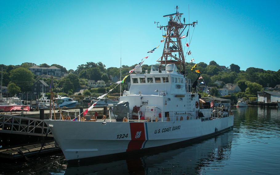 The Coast Guard cutter Key Largo at its homeport in Gloucester, Mass.