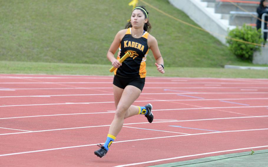 Senior Mia Bella Gonzalez brings her cross country talent to distance races and relays for Kadena.
