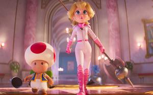 Toad (Keegan-Michael Key) and Princess Peach (Anya Taylor-Joy) in "The Super Mario Bros. Movie." In the new film, Peach is not just a monarch, she’s also secretary of state and secretary of defense. The film begins with her traveling to Donkey Kong’s kingdom in an attempt to form a military coalition.