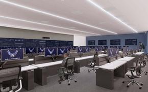 A designer's concept of Operations Room at future Joint Integrated Test and Training Center to be at Joint Base Elmendorf-Richardson in Alaska. 