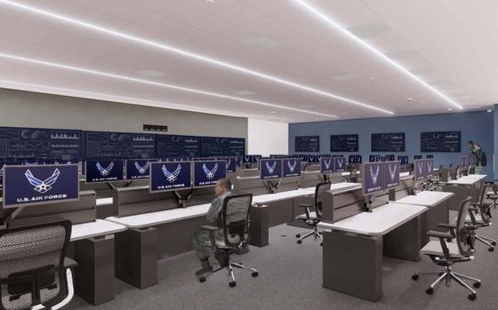 A designer's concept of Operations Room at future Joint Integrated Test and Training Center to be at Joint Base Elmendorf-Richardson in Alaska. 