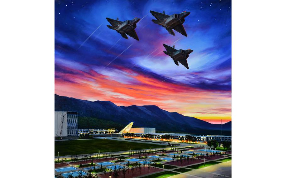 The U.S. Air Force Academy Class of 2024’s official painting features five elements that represent cadets’ four-year experience.