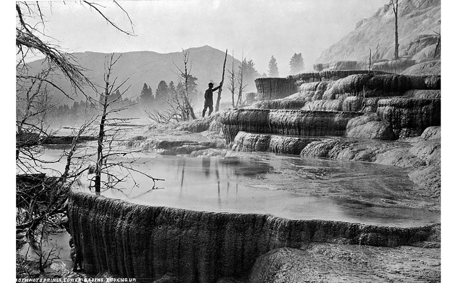 Mammoth Hot Springs at Yellowstone National Park, circa 1872. 