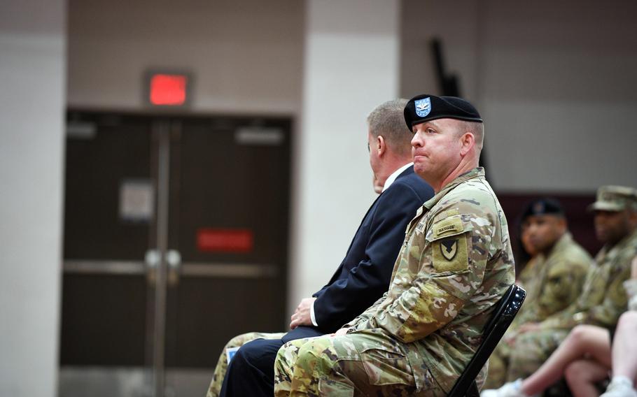 Col. Michael Tremblay’s two-year tenure as Camp Humphreys’ commander came to a close Tuesday, June 15, 2021, during an emotional ceremony at a base fitness center. 