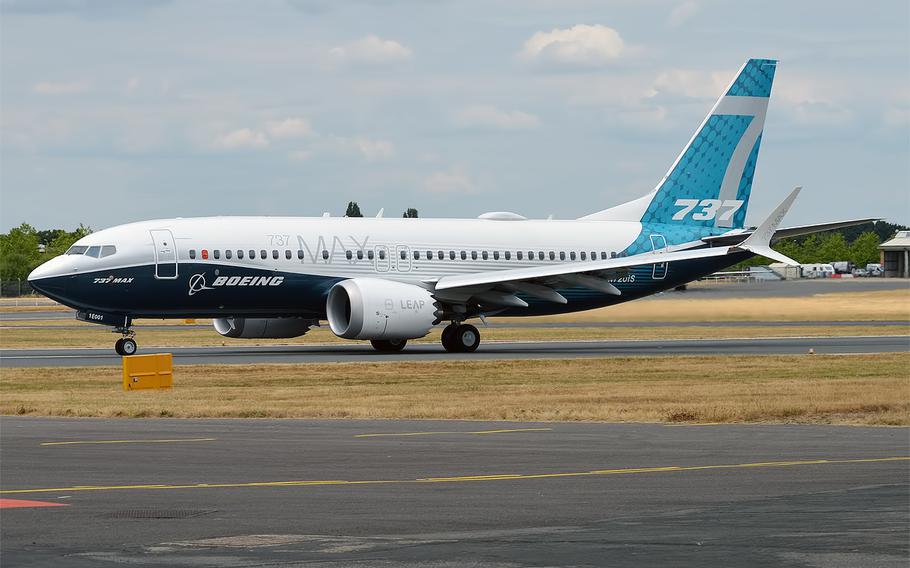 A Boeing 737 Max airplane is seen on July 18, 2018. The Justice Department violated the rights of passengers killed on Boeing 737 Max planes when the federal government reached a deferred prosecution deal with the company in 2021, a federal judge ruled.