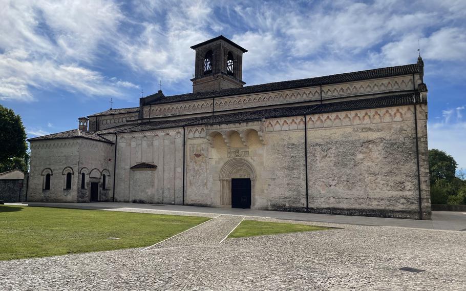 The Cathedral of Santa Maria Maggiore, known as the gem of Spilimbergo, awaits visitors on April 17, 2024. The cathedral has undergone restoration since an earthquake shook the city in 1976.