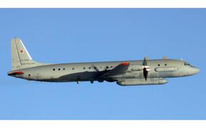 A Russian plane in flight.