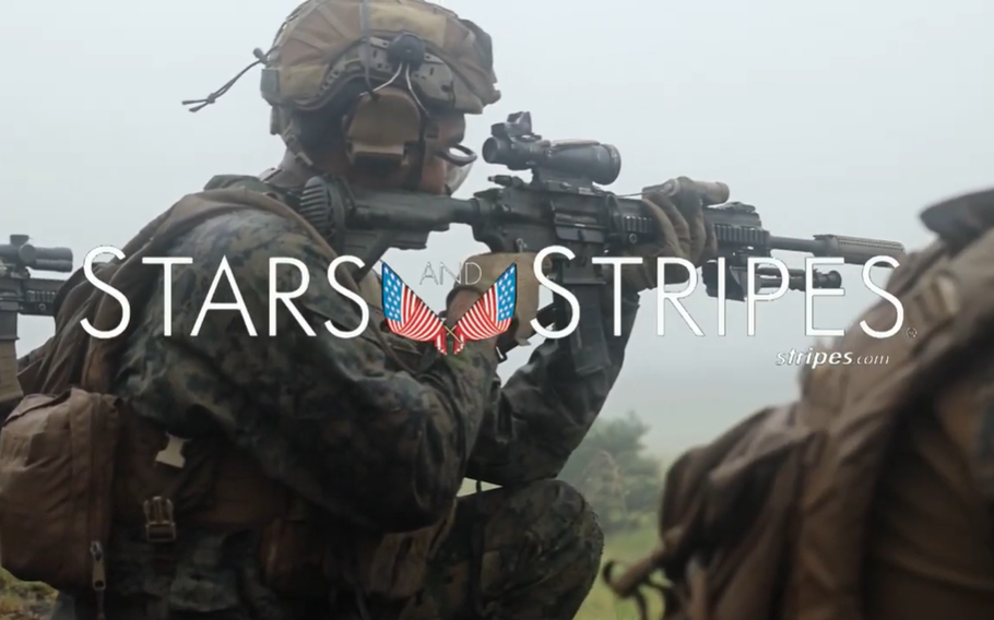 Members of 3rd Battalion, 5th Marines practice shooting at targets of unknown distances during Fuji Viper training at the Combined Arms Training Center Camp Fuji, Japan, Aug. 24, 2023.