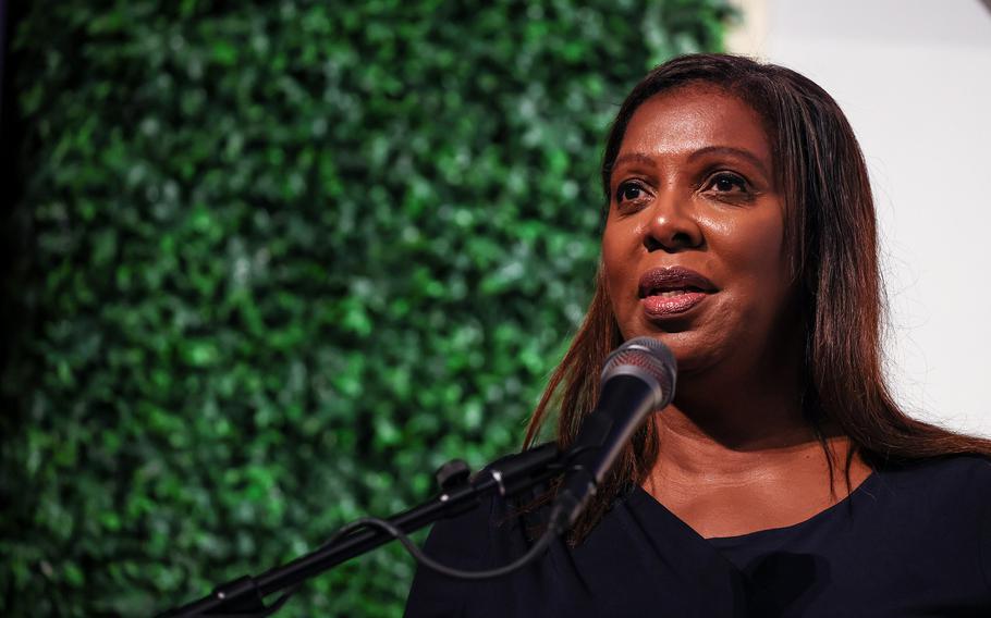 New York Attorney General Letitia James speaks during the Congressional Black Caucus Foundation Annual Legislative Conference National Town Hall on Sept. 21, 2023, in Washington, D.C.