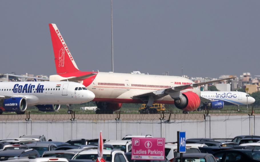 Air India Ltd. aircraft parked at the Delhi International Airport Terminal 3, India, on Sept. 28, 2021. 