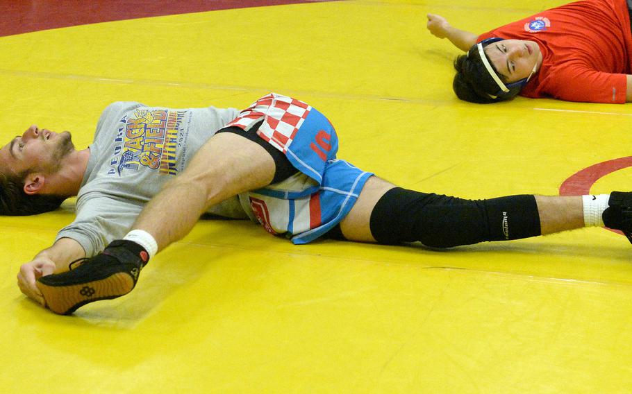 Senior 148-pounder Tate Rannow is one of a small handful of returners to a young Yokota wrestling team.